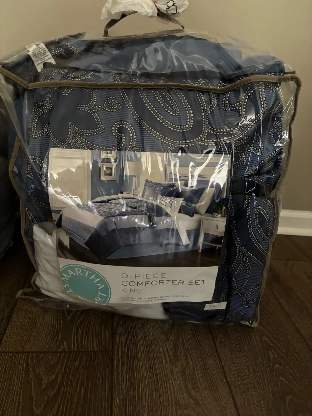 Martha Stewart Navy Paisley 9-Piece Comforter Set